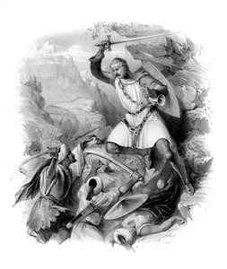 Crociato in battaglia, XIX secolo
