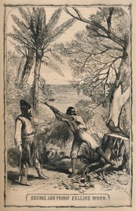 Crusoe e Venerdì che Tagliano Legna, c1870
