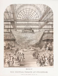 Palazzo di Cristallo, Post-Grande Esposizione Interno del Palazzo di Cristallo a Sydenham da Unbekannt