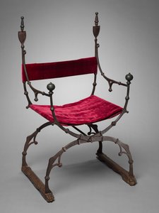 Sedia pieghevole curule, c. 1450-1500