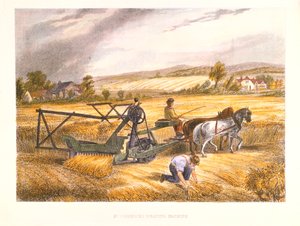 La mietitrice di Cyrus McCormick del 1831 brevettata nel 1834, c1851