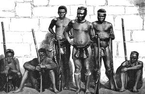 Dabulamanzi, uno dei leader Zulu a Isandhlwana e Ghingilovo, c1880 da Unbekannt