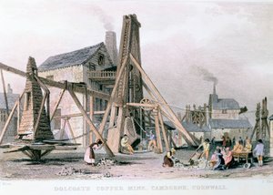 Miniera di rame Dalcoath, Camborne, Cornovaglia, c1830 da Unbekannt