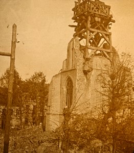 Chiesa danneggiata, c1914-c1918 da Unbekannt