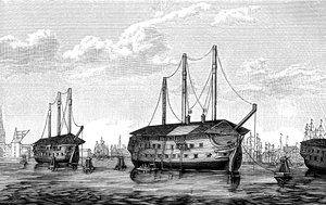 Navi prigione danesi Dronning Maria e Waldemar, Copenaghen, 1848-1849