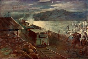 Il tentativo di De Wet di attraversare la ferrovia, 1902 da Unbekannt