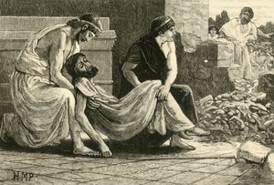 Morte di Pausania, 1890 da Unbekannt