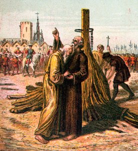 Morte di Ridley e Latimer, 1555, c1850 da Unbekannt