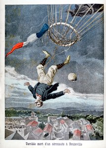 Morte di un aeronauta sopra Beuzeville, Francia, 1899 da Unbekannt