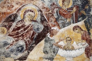 Affresco decaduto nella chiesa di Santa Maria dell