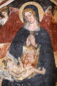 Affresco decaduto nella chiesa di Santa Maria dell