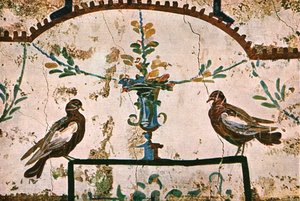 Decorazione nelle Catacombe di Pretestato sulla Via Appia, Roma, Italia, 1928