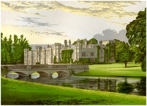 Deene Park, Northamptonshire, casa della Contessa di Cardigan, c1880 da Unbekannt