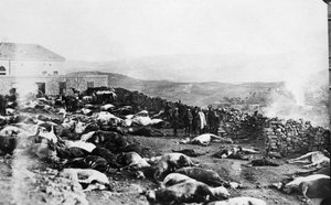 Difesa della cittadella di Rachaya, ribellione drusa, Jabal el Druze, Siria, 1925 da Unbekannt