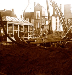 Stazione di Deinze, Fiandre, Belgio, c1914-c1918 da Unbekannt