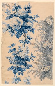 Progetto per tessuto o carta da parati fiorita, 1880-90 da Unbekannt