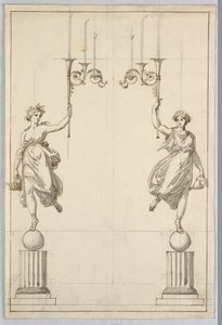 Progetto per una coppia di candelabri