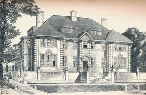 Progetto per una casa a Hampstead di C. H. B. Quennell da Unbekannt