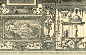 Progetto per una decorazione murale o del soffitto in stile grottesco, XVI secolo, 1881 da Unbekannt