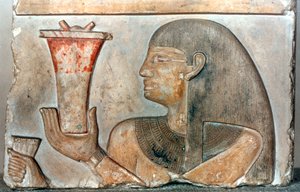 (dettaglio) di un bassorilievo da El-Bahrain, Egitto, XXII-XX secolo a.C. da Unbekannt