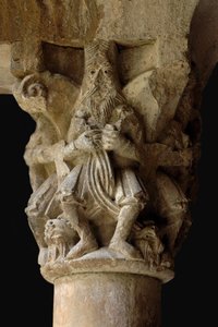 Dettaglio di un capitello nel chiostro di Sant Pere de Galligants, XII secolo da Unbekannt