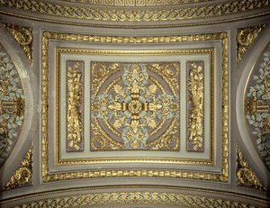 (dettaglio) di una cupola, Galerie des Batailles, Chateau de Versailles, Francia