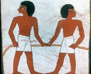 Dettaglio della decorazione di un sarcofago della Signora di Madja, XVIII Dinastia da Unbekannt
