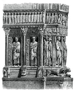 (dettaglio) del portale di San Trofimo, Arles, 12° secolo da Unbekannt