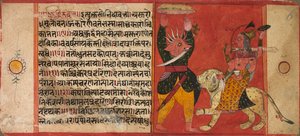 Devi che attacca un demone, c. 1630 da Unbekannt