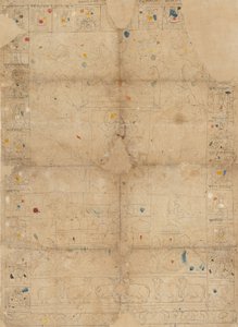 Diagramma per un Pichawai che raffigura lo Sharad Purnima la Luna Piena d