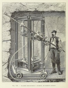 Macchina di perforazione a diamante progettata da Georges Leschot