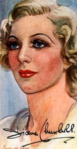 Diana Churchill, 1913-1994, attrice inglese di cinema e teatro, XX secolo