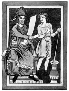 Dottore e servitore, XIII secolo, 1910 da Unbekannt