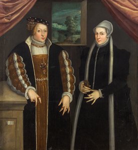 Doppio ritratto di Maria di Brandeburgo-Kulmbach e Cristina di Danimarca, c. 1580