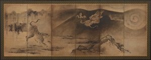 Drago e tigre, periodo Momoyama o Edo, XVII secolo da Unbekannt