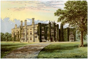Drakelowe Hall, Derbyshire, casa del baronetto Gresley, c1880