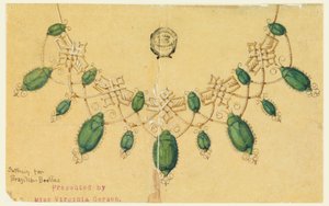 Disegno, Progetto per Collana con Scarabei Brasiliani da Unbekannt