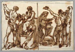 Disegno, Il giudizio di Salomone; La scuoiatura di Marsia, ca. 1820 da Unbekannt