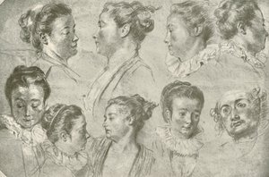 Disegno in tre gessi, inizio XVIII secolo, 1908 da Unbekannt