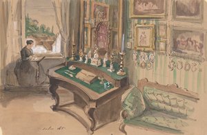 Disegno di un interno: Salone, 1857 da Unbekannt