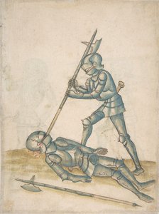 Disegni che mostrano combattimenti a piedi Champ Clos da Unbekannt