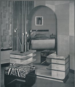 Toeletta e sgabello progettati per le Frankl Galleries, Inc., 1933 da Unbekannt
