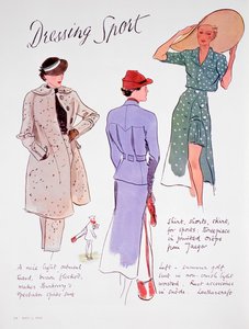 Dressing Sport, illustrazione di moda, 1935