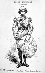 Tamburino, 5° reggimento della Legione Straniera Francese, 20° secolo da Unbekannt