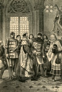 Duca Rodolfo IV come fondatore del Duomo di Santo Stefano, c1360, 1890 da Unbekannt