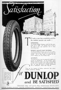 Pubblicità Dunlop, 1923