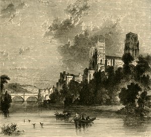 Cattedrale di Durham da sud-ovest, 1898 da Unbekannt