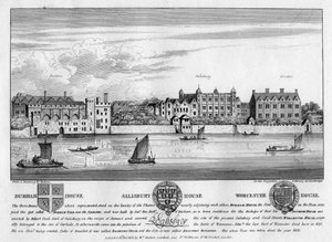 Durham House, Salisbury House e Worcester House, Londra, c. 1630 1808 da Unbekannt
