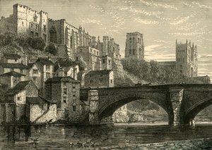 Durham dal fiume, 1898 da Unbekannt