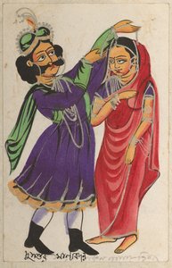 Dusmanta che incorona Shakumtala, 1800s
